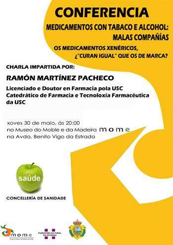 Conferencia Medicamentos con Tabaco e alcohol Malas compañías