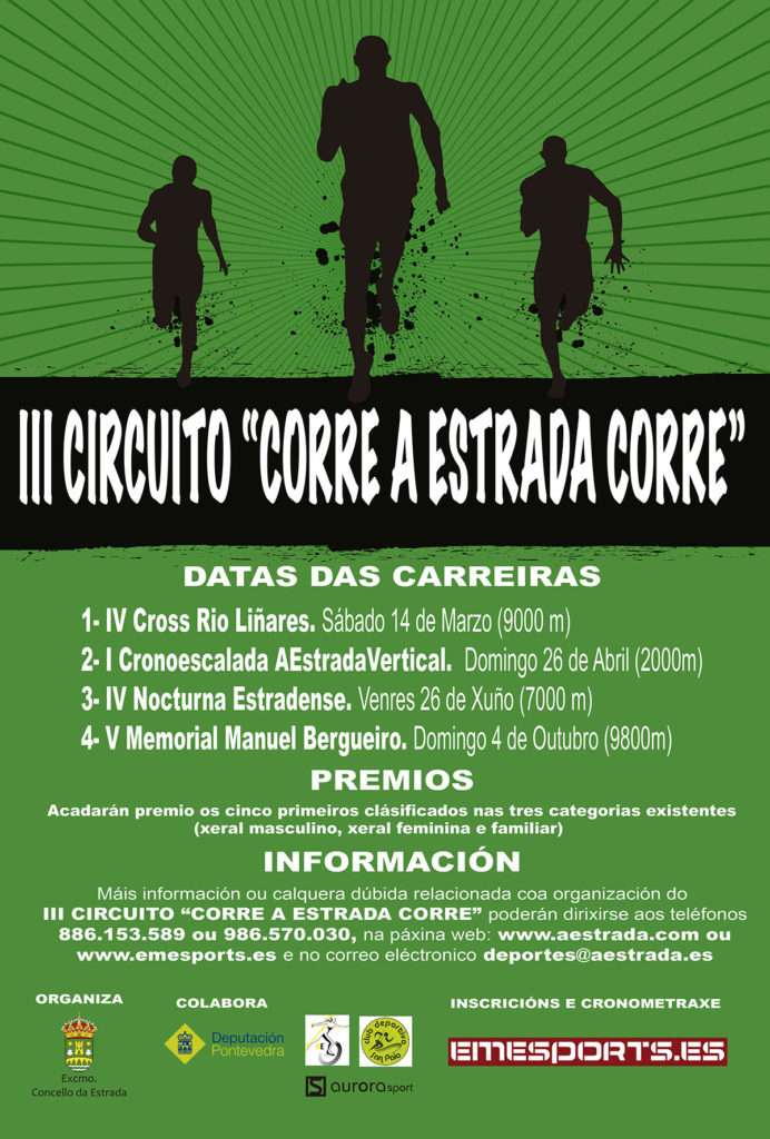 cartel corre estrada corre